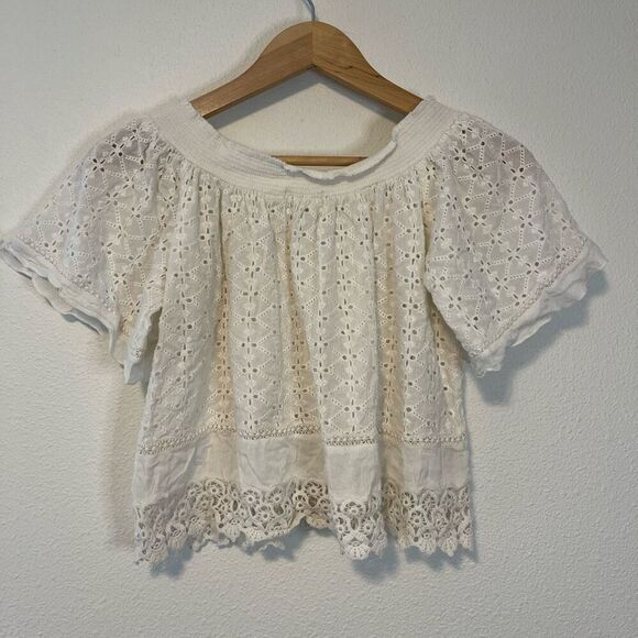 Lovers + Friends Revolve Lace Off the Shoulder Blouse Size XS - Picture 3 of 8